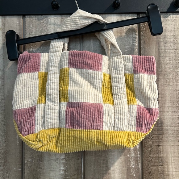 BDG Urban Outfitters patchwork mini corduroy tote bag in blush - Picture 5 of 8